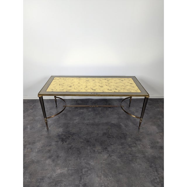 Gold Leaf Coffee Table from Maison Jansen For Sale - Image 3 of 5