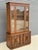 Mid-Century Modern C. 1972 Mid Century Modern China Cabinet W/ Etched Geometric Glass, Carved Accents, Brutalist Pulls For Sale - Image 3 of 12