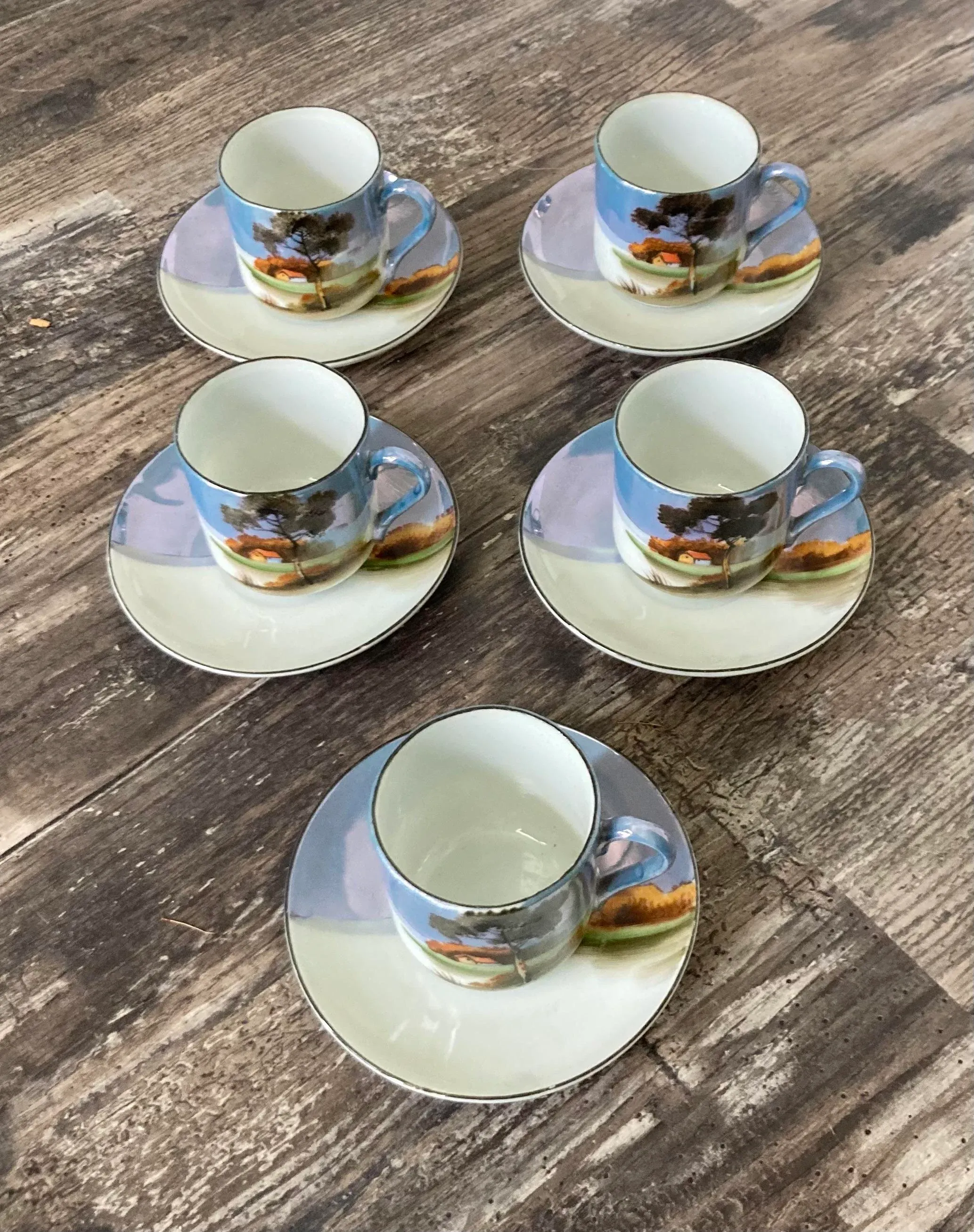 14 Piece Japanese Chikaramachi by Noritake Handpainted Porcelain