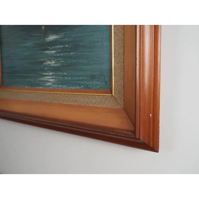 Scandinavian Artist, The Night Fishing, 1970s, Oil on Canvas, Framed For Sale - Image 12 of 13