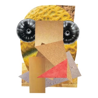 "Bumble Bee" Abstract Paper Collage For Sale