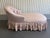 Vintage Custom Upholstered Chaise Lounge With Ruffled Skirt For Sale - Image 4 of 11