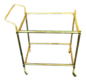 Bagues Style Brass Bamboo Bar Cart