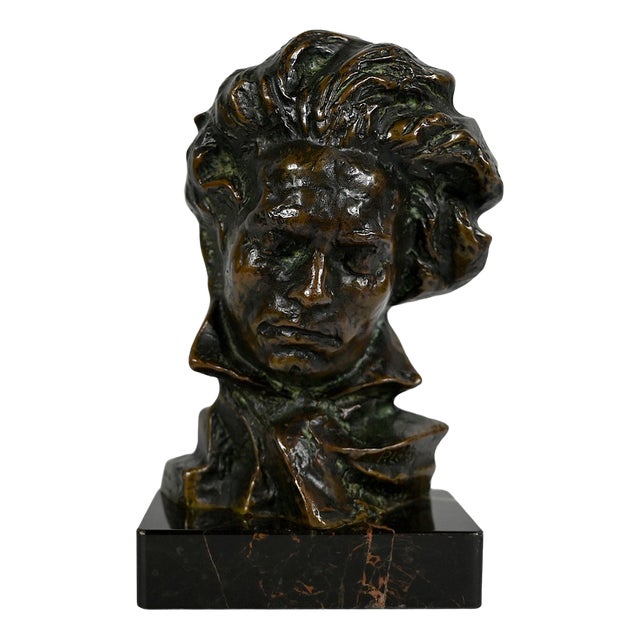 Bronze Beethoven Sculpture by P. Le Faguays, 1930s For Sale