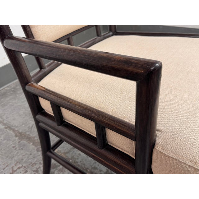 McGuire Furniture Asian Modern Armchair For Sale - Image 10 of 12