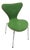 Fritz Hansen Series 7 Padded Chair in Green Fabric For Sale