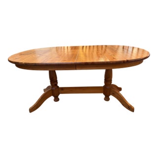Traditional Pine Extension Dining Table For Sale