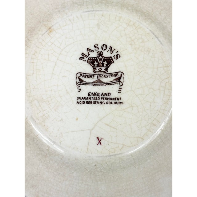 Vintage Mason’s Vista Brown Transfer-Ware Dessert Plates-Set of 4 For Sale In New Orleans - Image 6 of 6