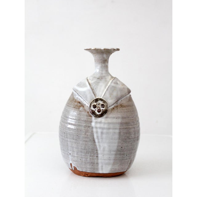 Vintage 70s Studio Pottery Vase For Sale - Image 10 of 12