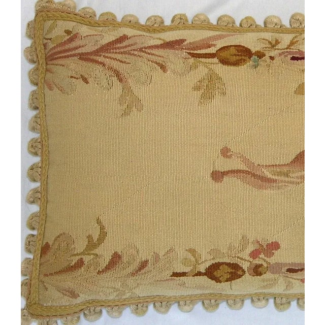Circa 1870 Antique French Aubusson Tapestry Pillow For Sale - Image 4 of 9