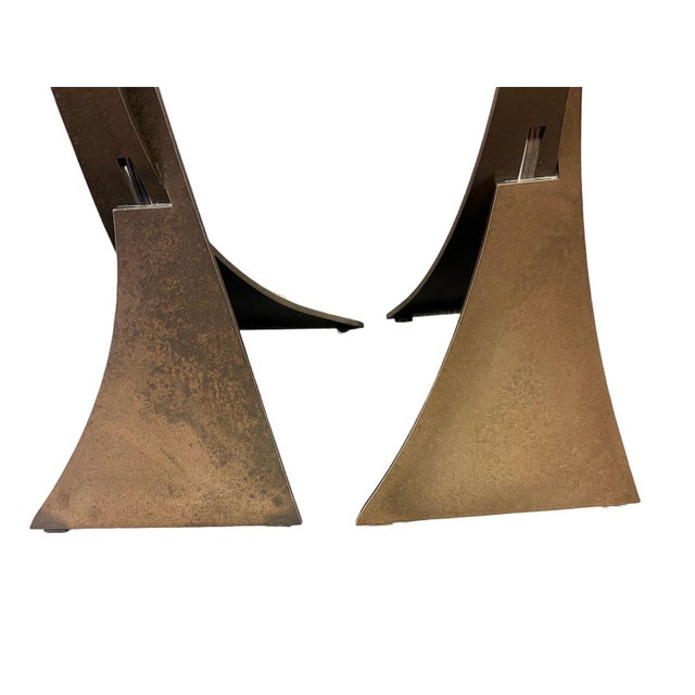 Early 21st Century Hubbardton Forge Iron Modern Table Lamps Pair For Sale - Image 5 of 10