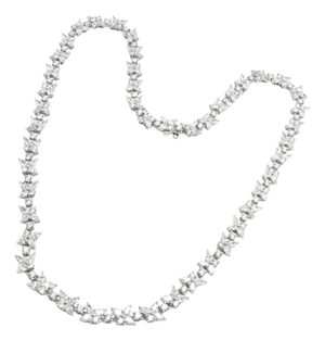 Tiffany & Co. Victoria Diamond Mixed Cluster Platinum Necklace