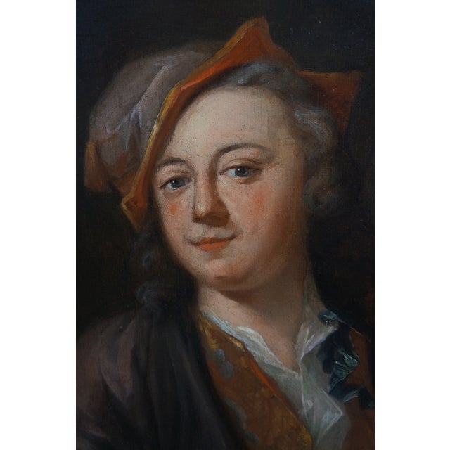 Paint Antique Johan Herman Cabot Danish Baroque Portrait of a Gentleman Oil Painting For Sale - Image 7 of 13