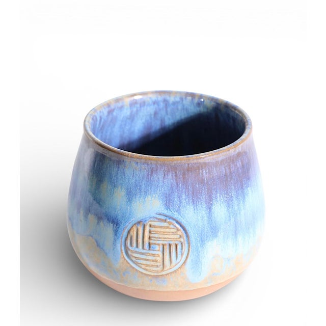 Mid 20th Century Danish Modern Crystalline Glaze Pottery Vase by Michael Anderson Bornholm 3 Herrings Mark For Sale In New York - Image 6 of 10