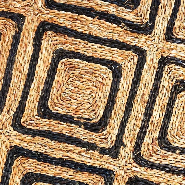 Rush House for Chairish Meridian Seagrass Rug - Natural/Black, 9' x 12' For Sale - Image 4 of 8