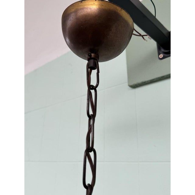 Vintage Glass and Brass Lantern, 1960s For Sale - Image 14 of 15
