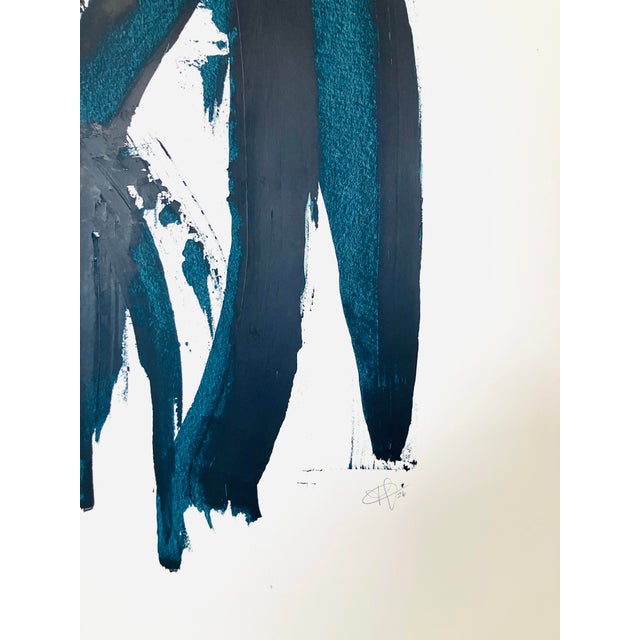Abstract Color Study in Navy #13 Contemporary Abstract Acrylic Painting For Sale - Image 3 of 7