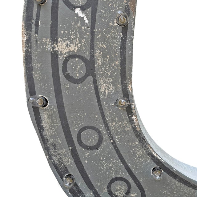 Vintage Light-Up Horseshoe Sign For Sale - Image 10 of 12