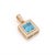 This vibrant pendant showcases a stunning square-cut blue topaz at its center, prized for its clear, oceanic hue and...