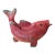 Vintage Fitz and Floyd Salmon Koi Fish Market Tureen With Lid and Seashell Ladle Euc For Sale