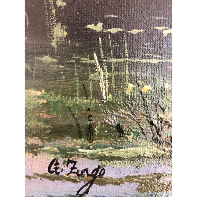 Giuseppe Zago, the Little Gray House, 1890s, Oil on Canvas For Sale - Image 3 of 9