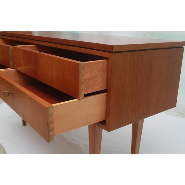 Custom-Made Chest of Drawers in Walnut, 1955 For Sale - Image 9 of 10