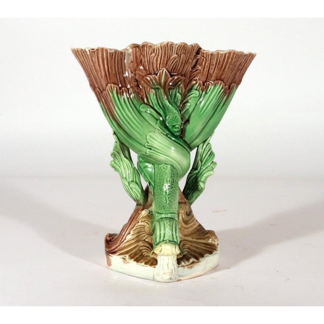 Traditional Ralph Wood Pearlware Dolphin Spill Vase, Burslem, Staffordshire, Circa 1783–1790 For Sale - Image 3 of 14