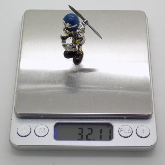 Vintage Italian Sterling Silver Gyro Gearloose Figurine, Tuscany, Italy, 1980s For Sale - Image 10 of 13