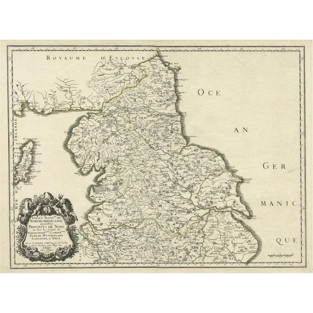 17th Century Engraved Map of Northern England, Focusing on Northumberland, 1658 For Sale - Image 5 of 5