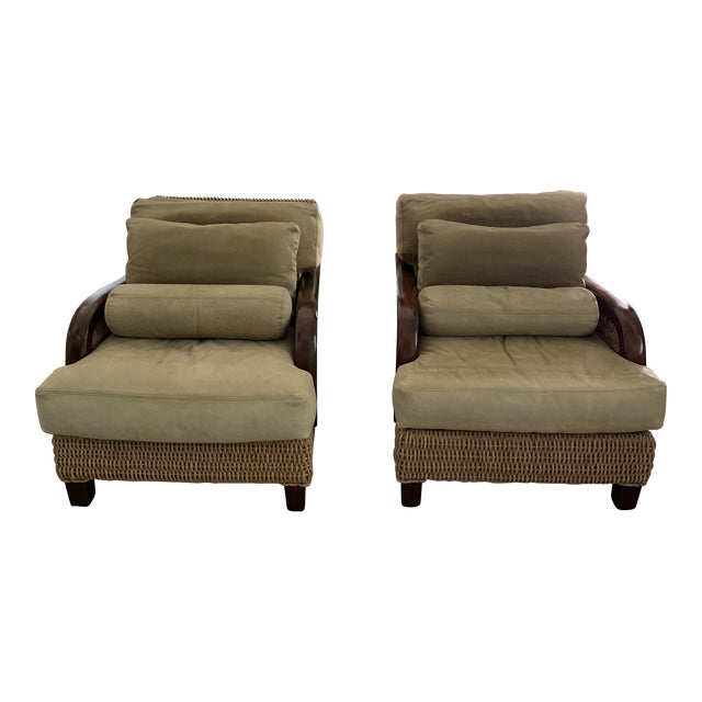 Ralph Lauren Rope Rattan Chairs For Sale