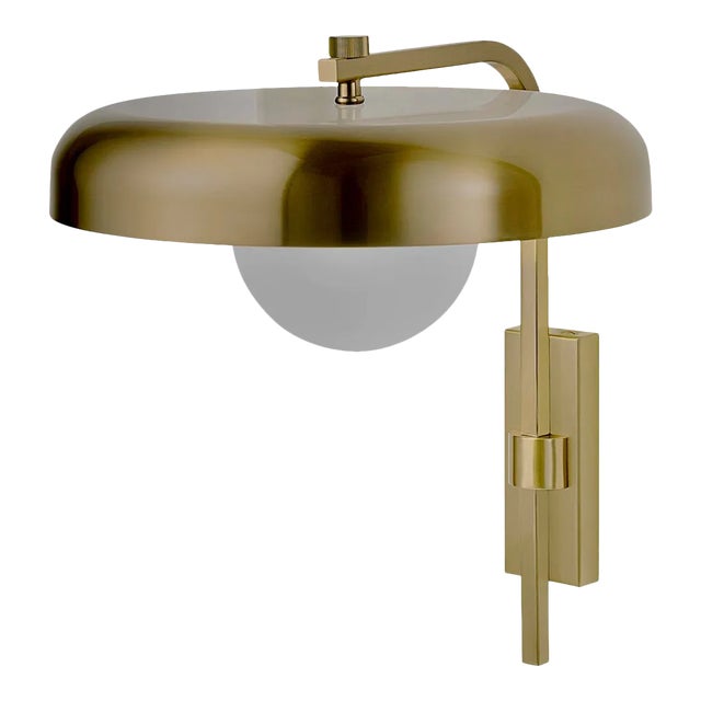 Brushed Brass Wall Light For Sale