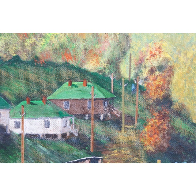 2000 - 2009 Rev. Wallace York Glen Rogers West Virginia Mining Town Acrylic Oil Painting For Sale - Image 5 of 13