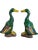 Mid 20th Century Chinese Export Hand-Painted Polychrome Ceramic Mallard Ducks - A Pair For Sale - Image 4 of 10
