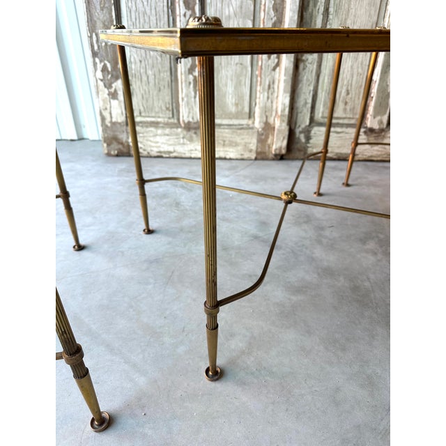 1970s Tripartite Coffee Table attributed to Maison Baguès, 1970s For Sale - Image 5 of 12