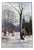 Heinrich Steen, Forest Path in Winter, 1907, Watercolor For Sale