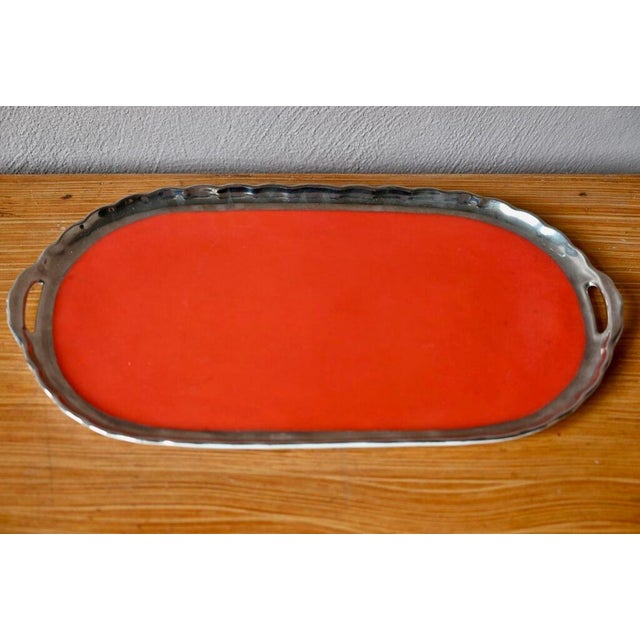 Red and Silver Coffee Service, 1930s, Set of 14 For Sale - Image 14 of 18