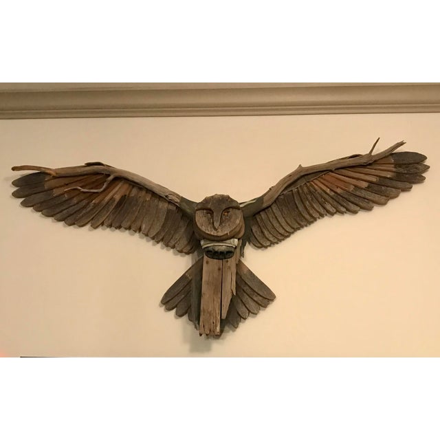 Handmade Owl Art Sculpture by Nantucket Artist Kelley Jepson For Sale - Image 9 of 10