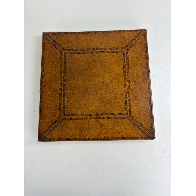 Vintage Hand Tooled Leather Parchment Book by Maitland Smith. For Sale - Image 9 of 10