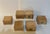 A rare and unusual set of six Japanese wooden masu-style cups created for the XII World Congress of Anatomic & Clinical...