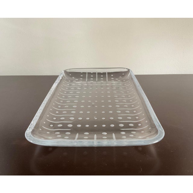 Modern Late 20th Century Glass Dot Serving Tray For Sale - Image 3 of 8