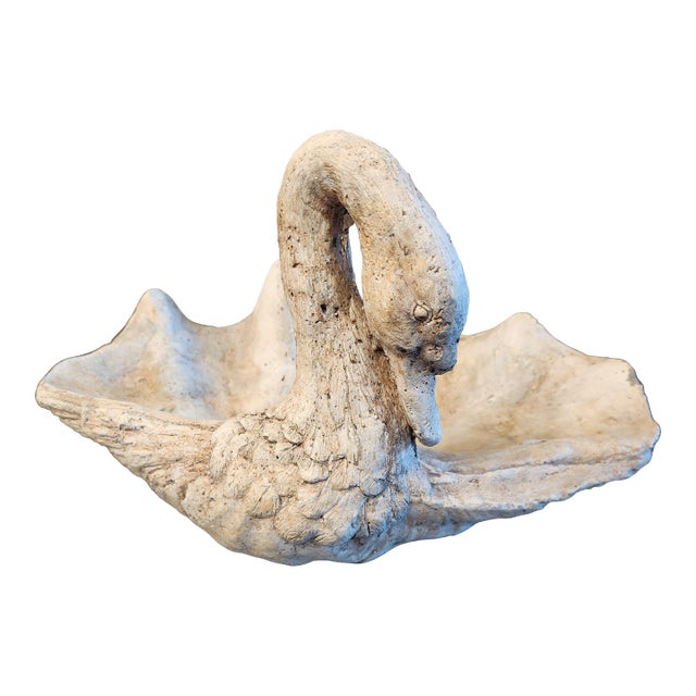 Rare and Fabulous Antique Metal Swan Bird Feeder. For Sale