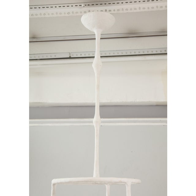 Bespoke Plaster Alard Three-Light Fixture For Sale In New York - Image 6 of 9