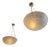 Art Deco Pendant Lights with Electrified Cords from Verrerie D'art Degué, 1930s, Set of 2 For Sale