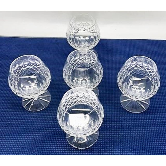 1970s Crystal Brandy Snifter Glasses, Set of 5 For Sale - Image 9 of 9