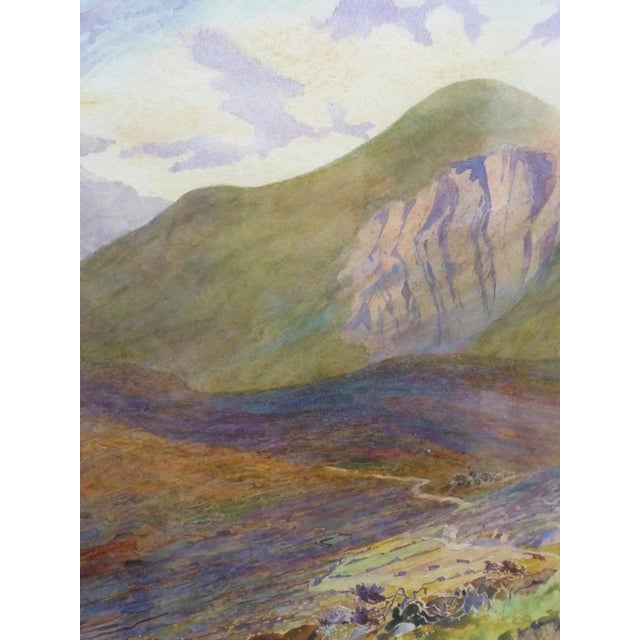 William Monk, Mountain Landscape, 1850, Watercolour, Framed For Sale - Image 10 of 14