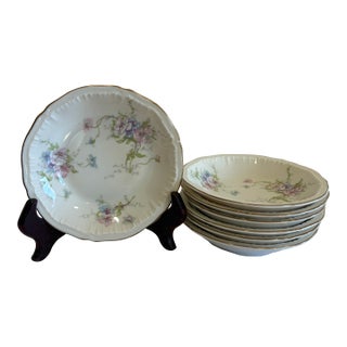 Vintage Theodore Haviland Annette Floral Berry Bowls – Set of 7 For Sale