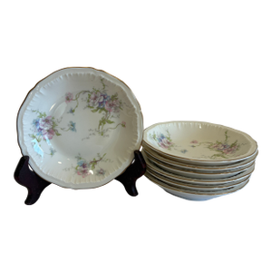 Vintage Theodore Haviland Annette Floral Berry Bowls – Set of 7