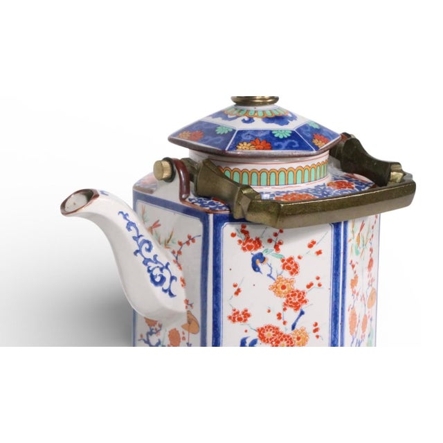 Japanese Porcelain Teapot and Warmer From the Toscany Collection Mounted as a Lamp For Sale - Image 10 of 17