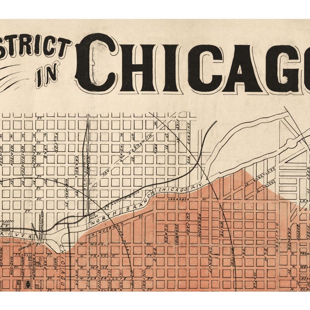 Printmaking Materials Chicago Fire Map Print For Sale - Image 7 of 10