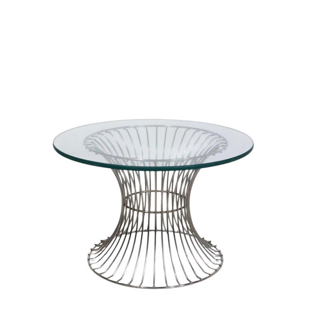 Mid 20th Century Space Age Chrome and Glass Side or Coffee Table After Platner For Sale - Image 11 of 14